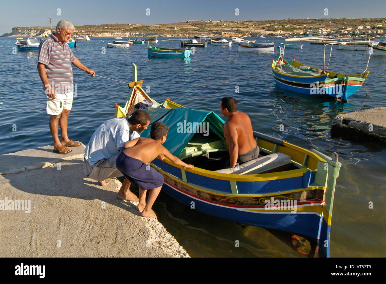 St Thomas Bay Malta Stock Photo Alamy