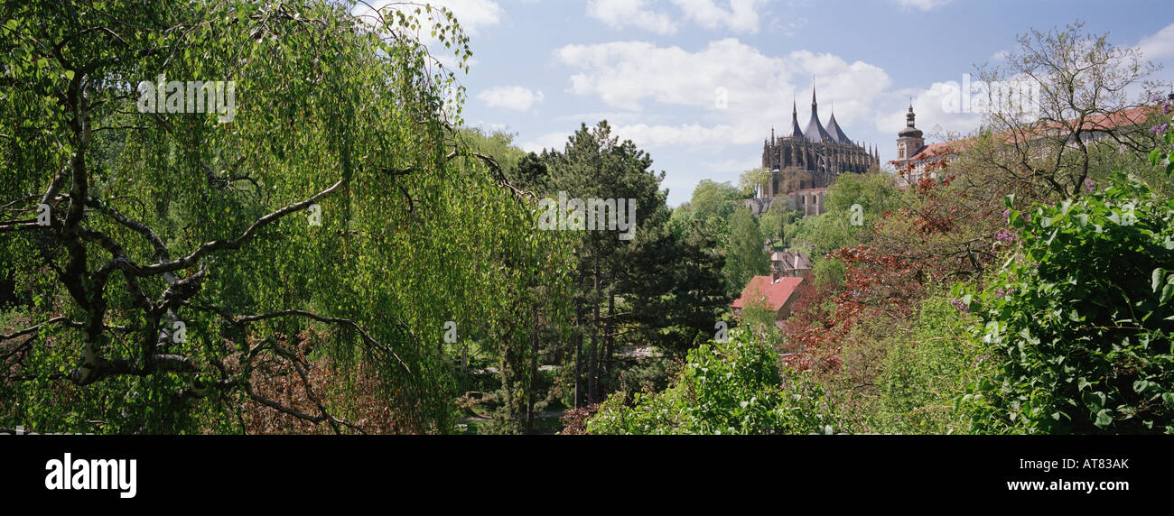 Czech Republic. Kutna Hora. St Barbara cathedral view Stock Photo