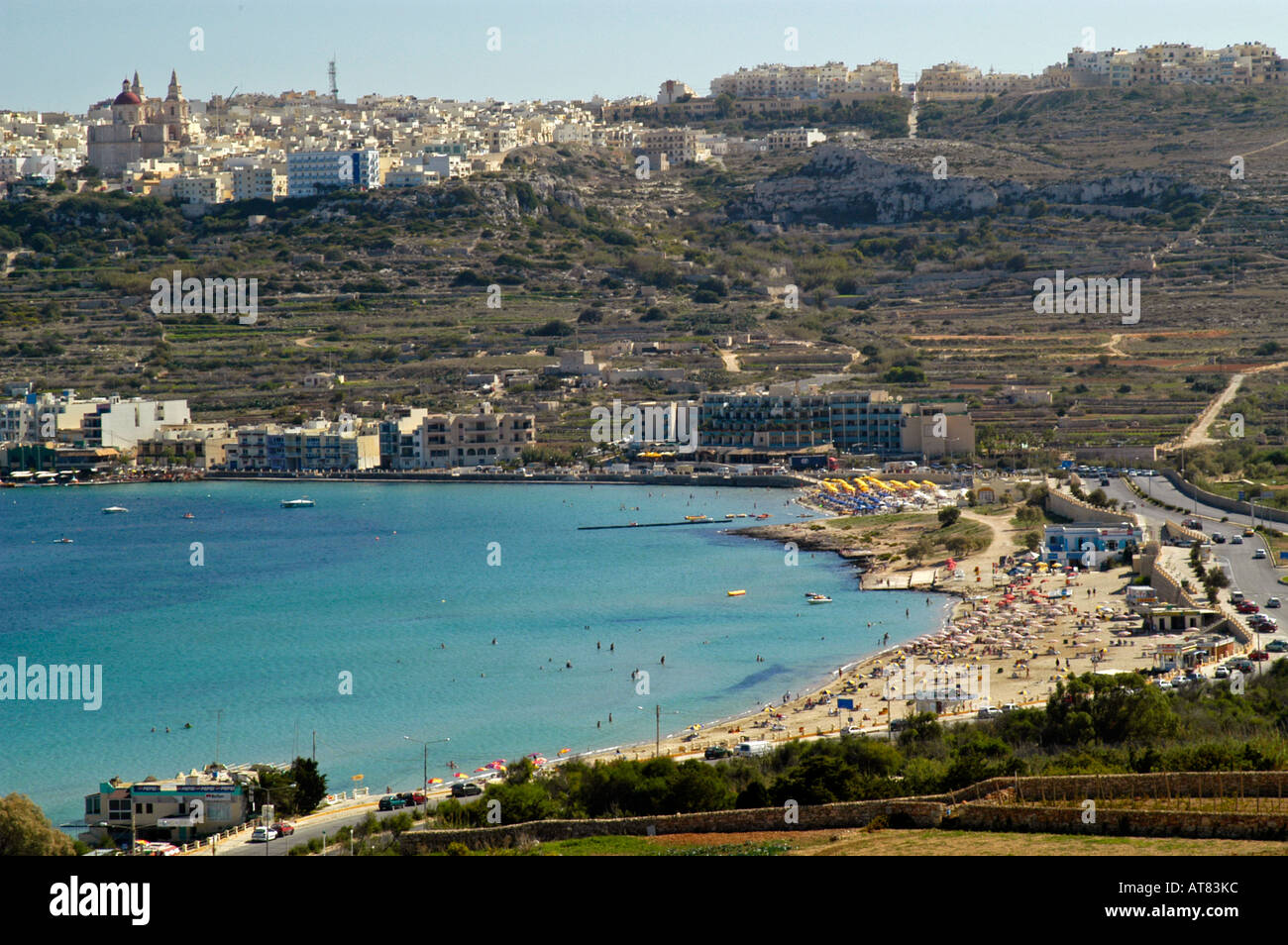 Mellieha Bay Malta Stock Photo Alamy