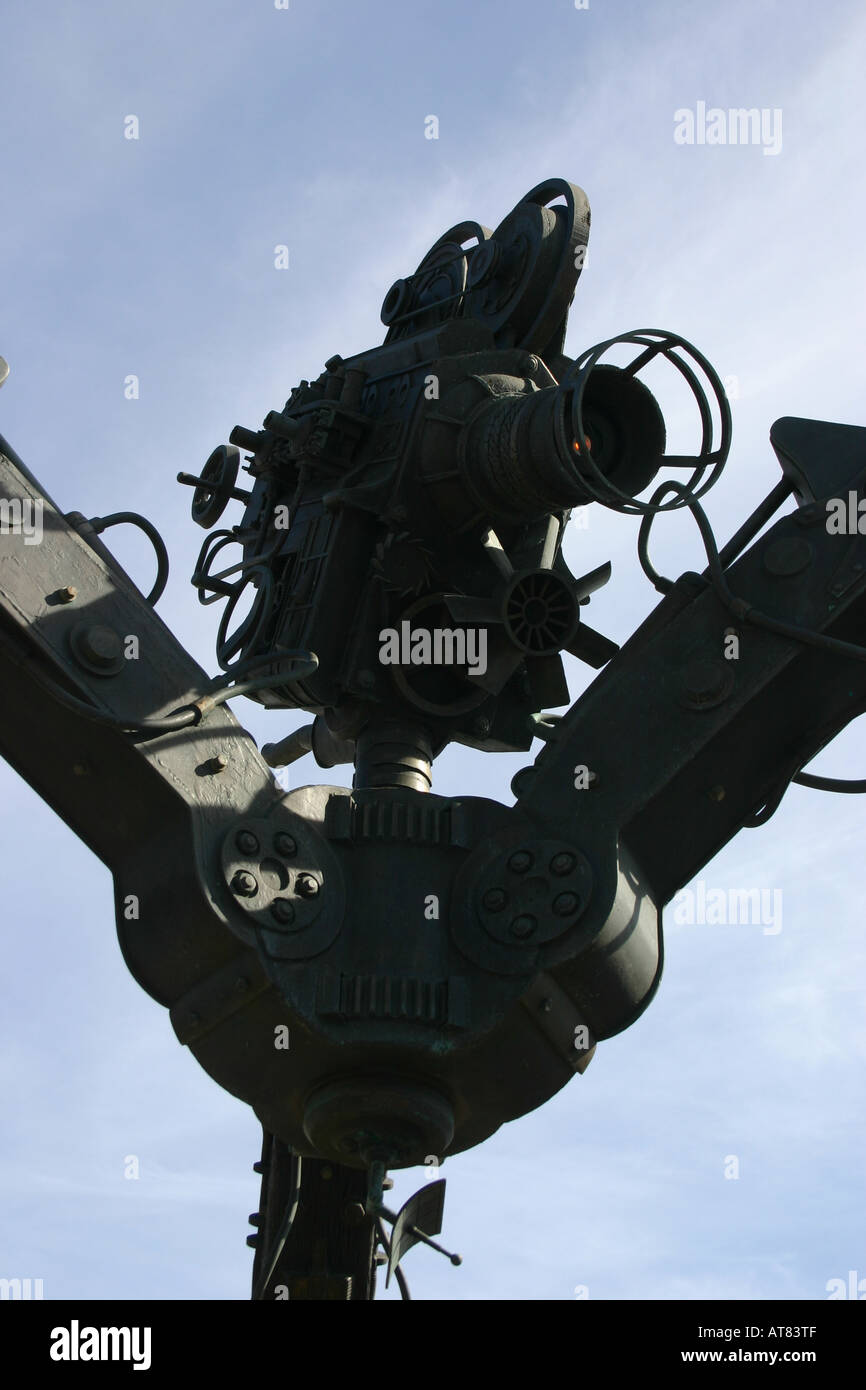 Outside one of the major cinemas in Wellington, New Zealand is this old