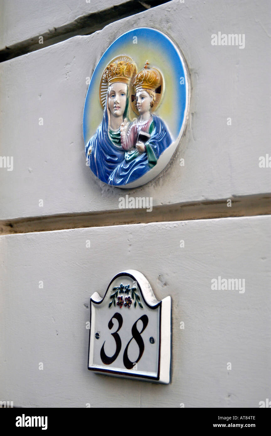 Street number on house Sliema Malta Stock Photo Alamy