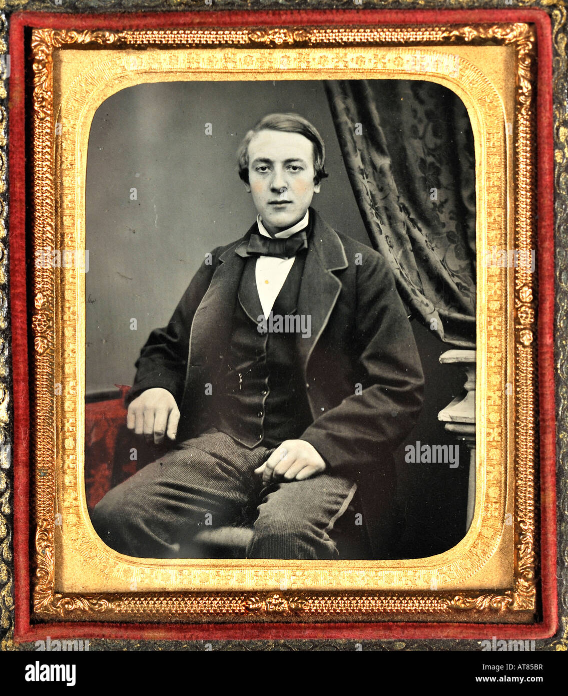 Ambrotype photo of sitting gentleman @1850-60s Ambrotype photo of sitting gentleman @1850-60s