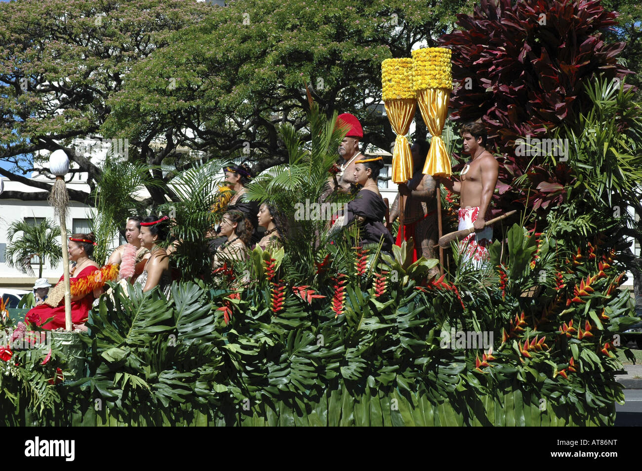 Royal Court float in the annual King Kamehameha Day Parade. First ruler