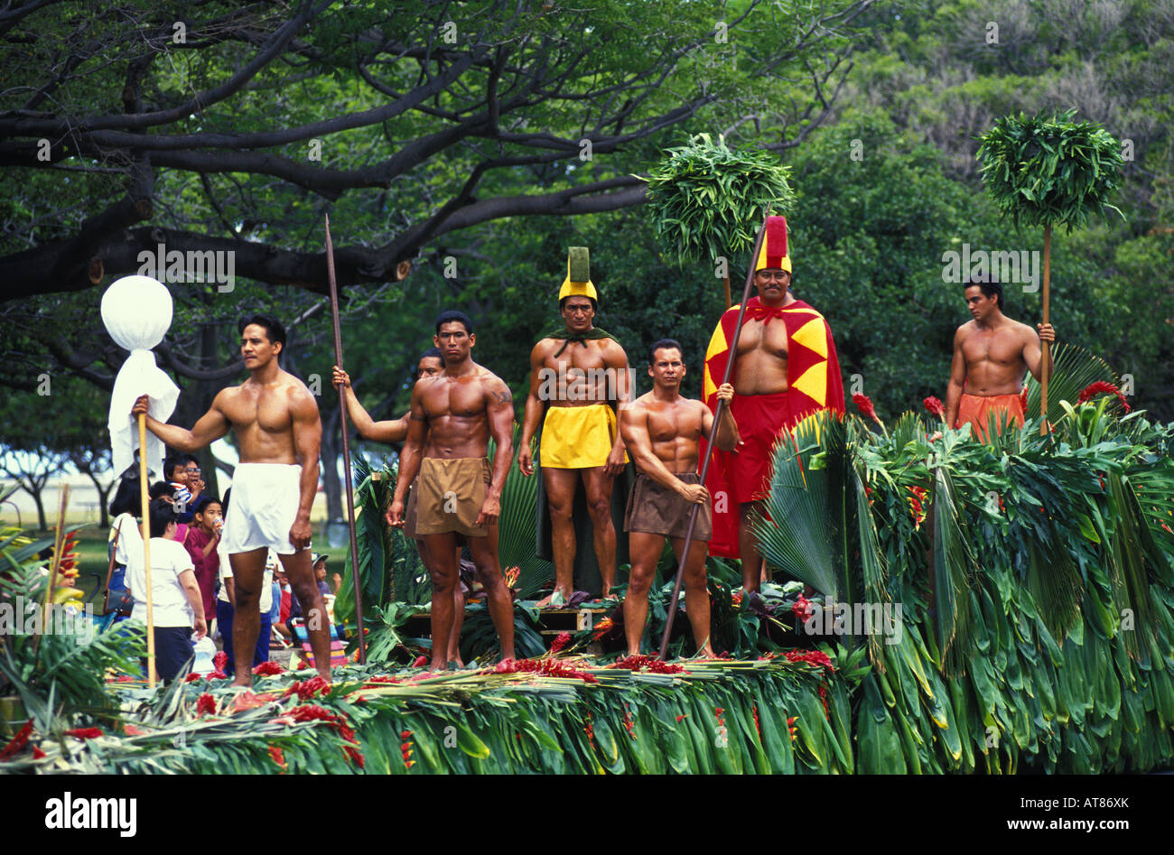 Royal Court float in the Kamehameha Day Parade, which commemorates