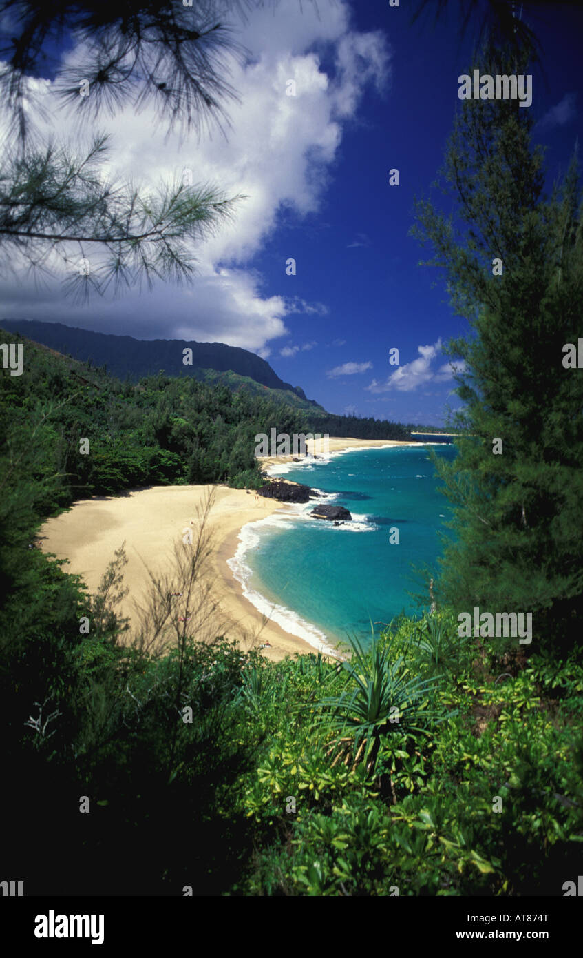 Lumahai beach, north shore of Kauai, Hawaii, location for 'South Pacific' film Stock Photo