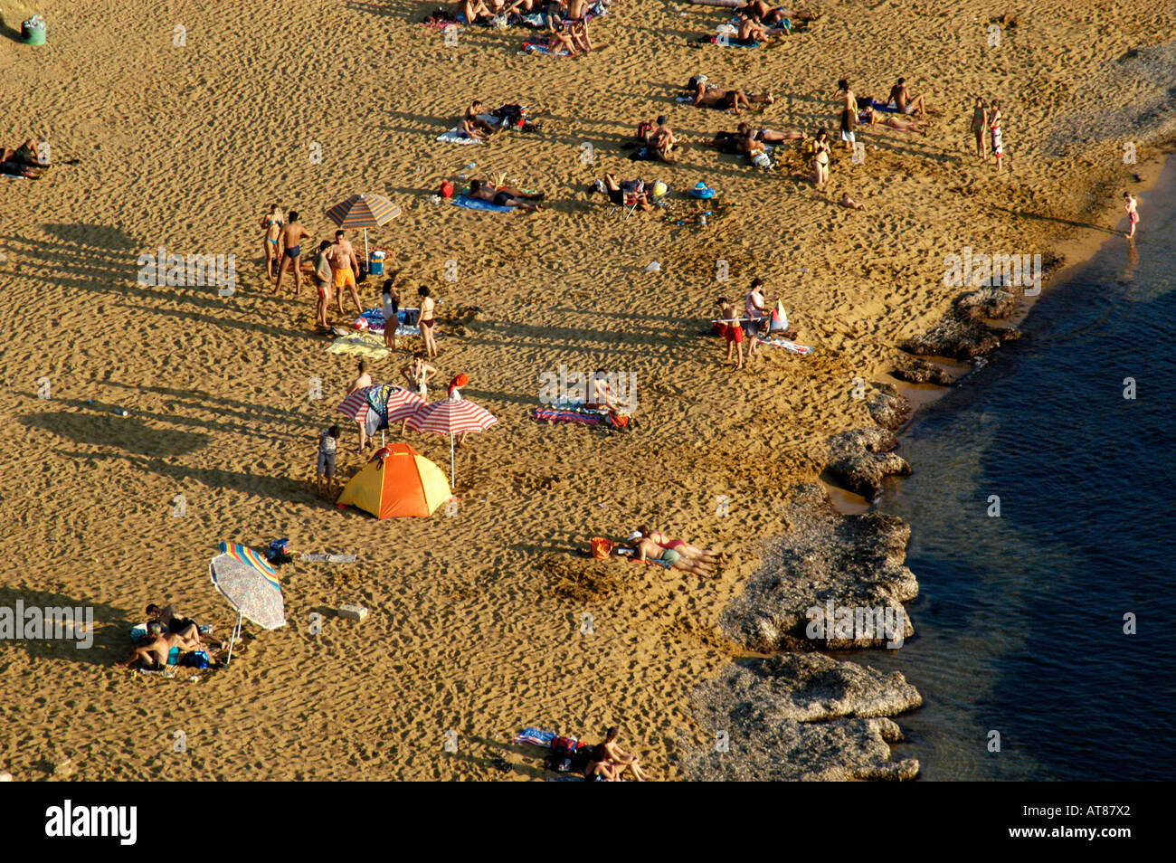 Golden Bay beach Malta Stock Photo - Alamy