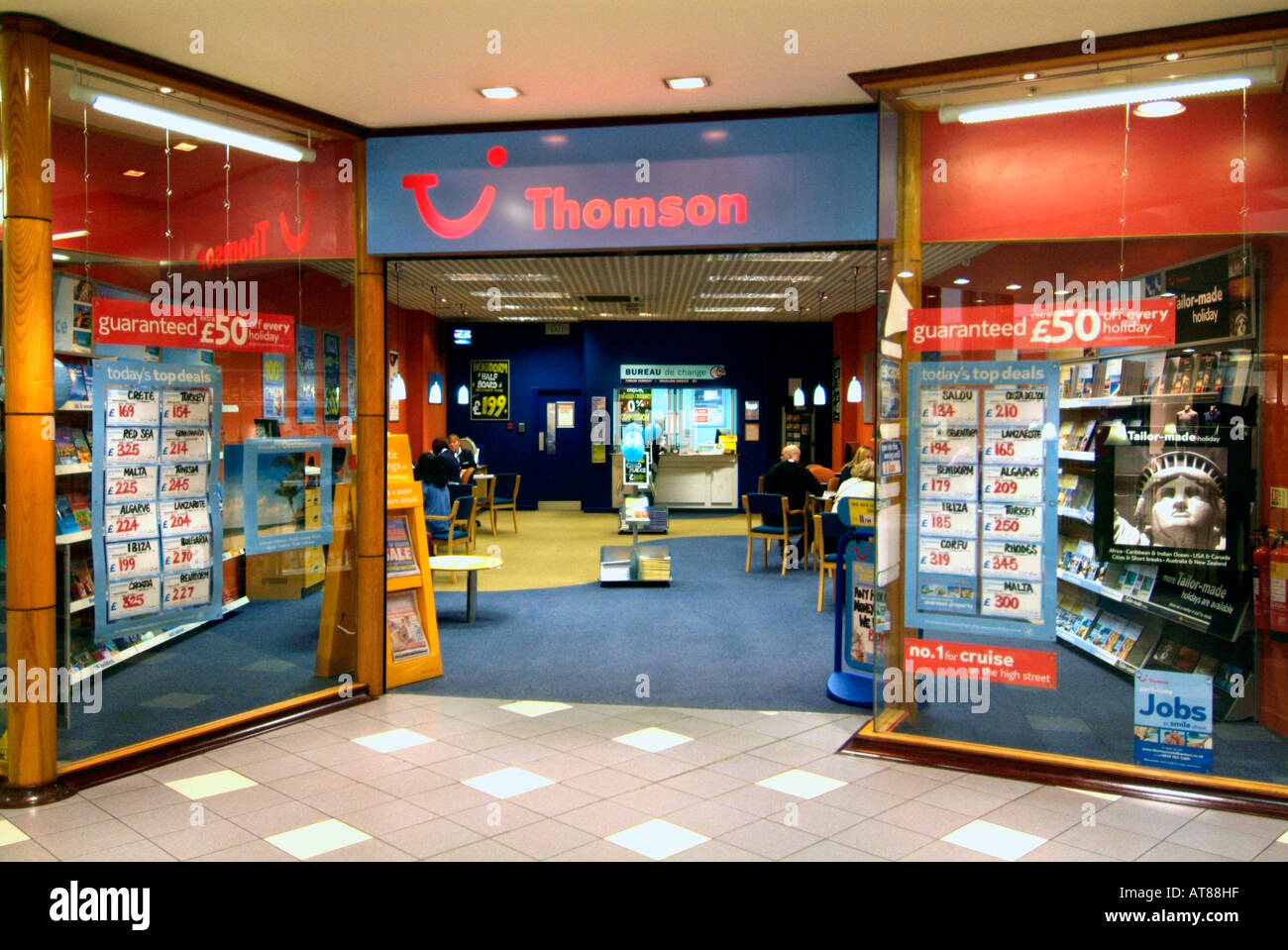 thomson travel agent shop store UK United Kingdom England Europe GB Great Britain EU European Union Stock Photo