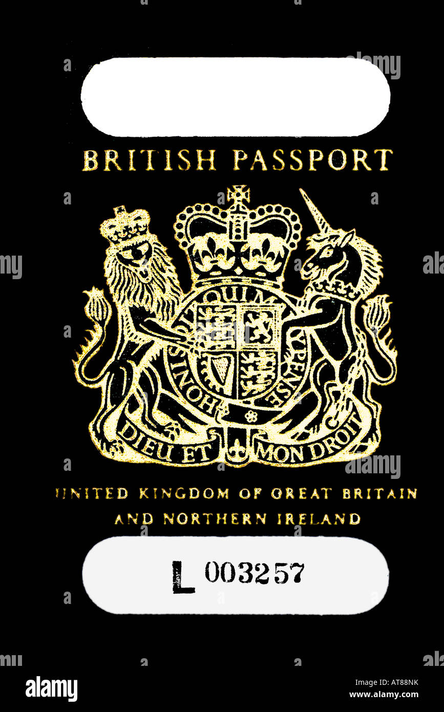 British Passport pre 1995 FOR EDITORIAL USE ONLY EDITORIAL USE ONLY Stock Photo