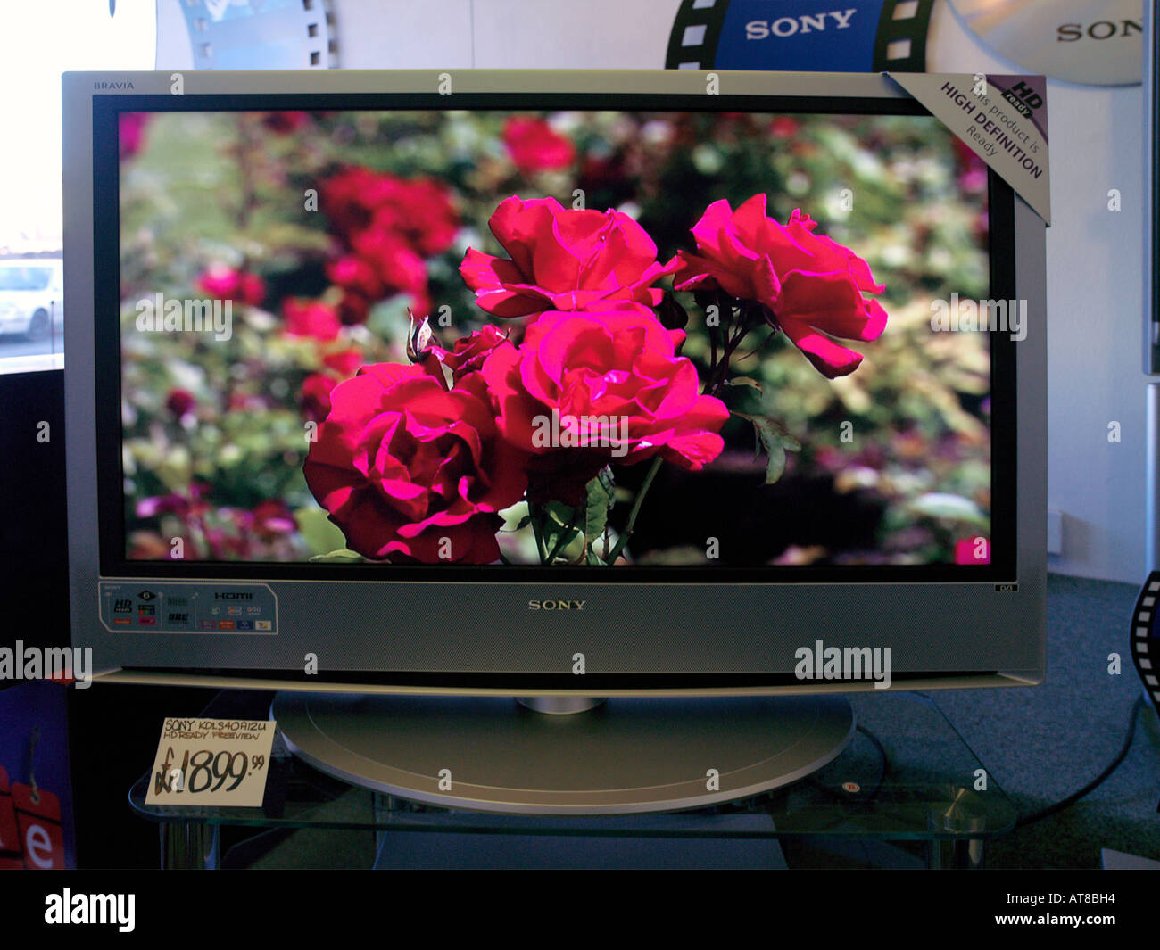 Sony Flat Screen High Definition Television Stock Photo Alamy