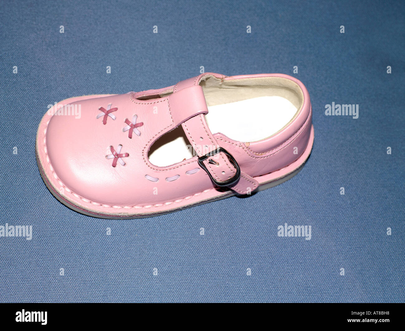 Pink Leather Girl’s Shoe Stock Photo Alamy