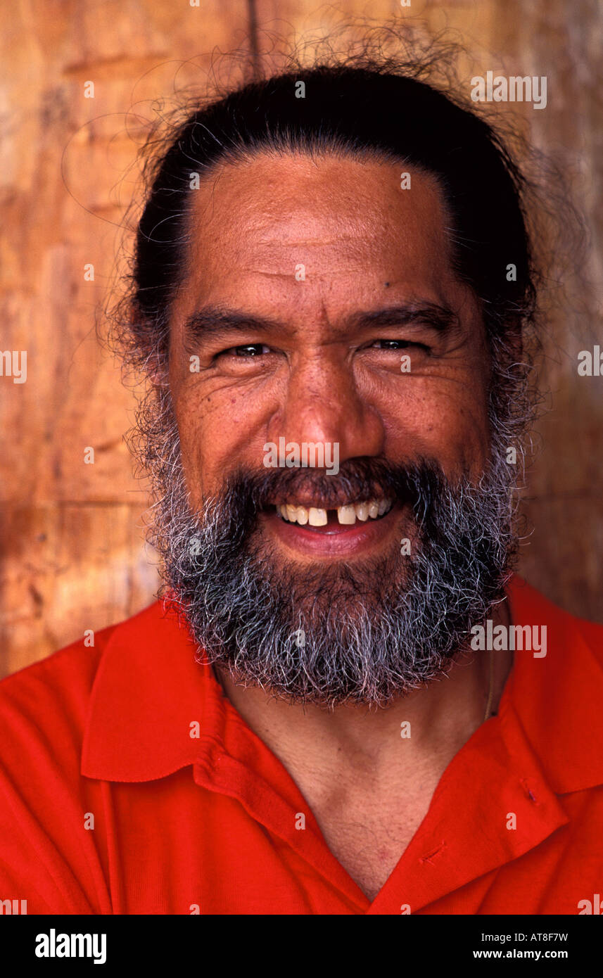 Rocky Jensen, Hawaiian artist and craftsman Stock Photo