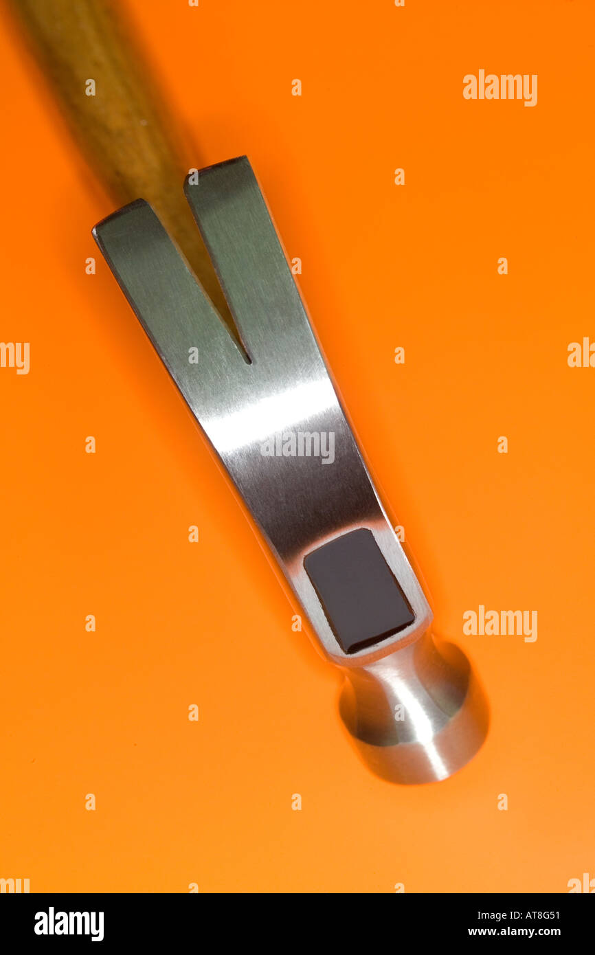 Hammer tool claw carpentry tools orange hammer carpentry build tool hires stock photography and