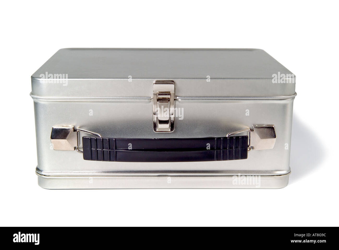 Silver Lunch Box Stock Photo Alamy