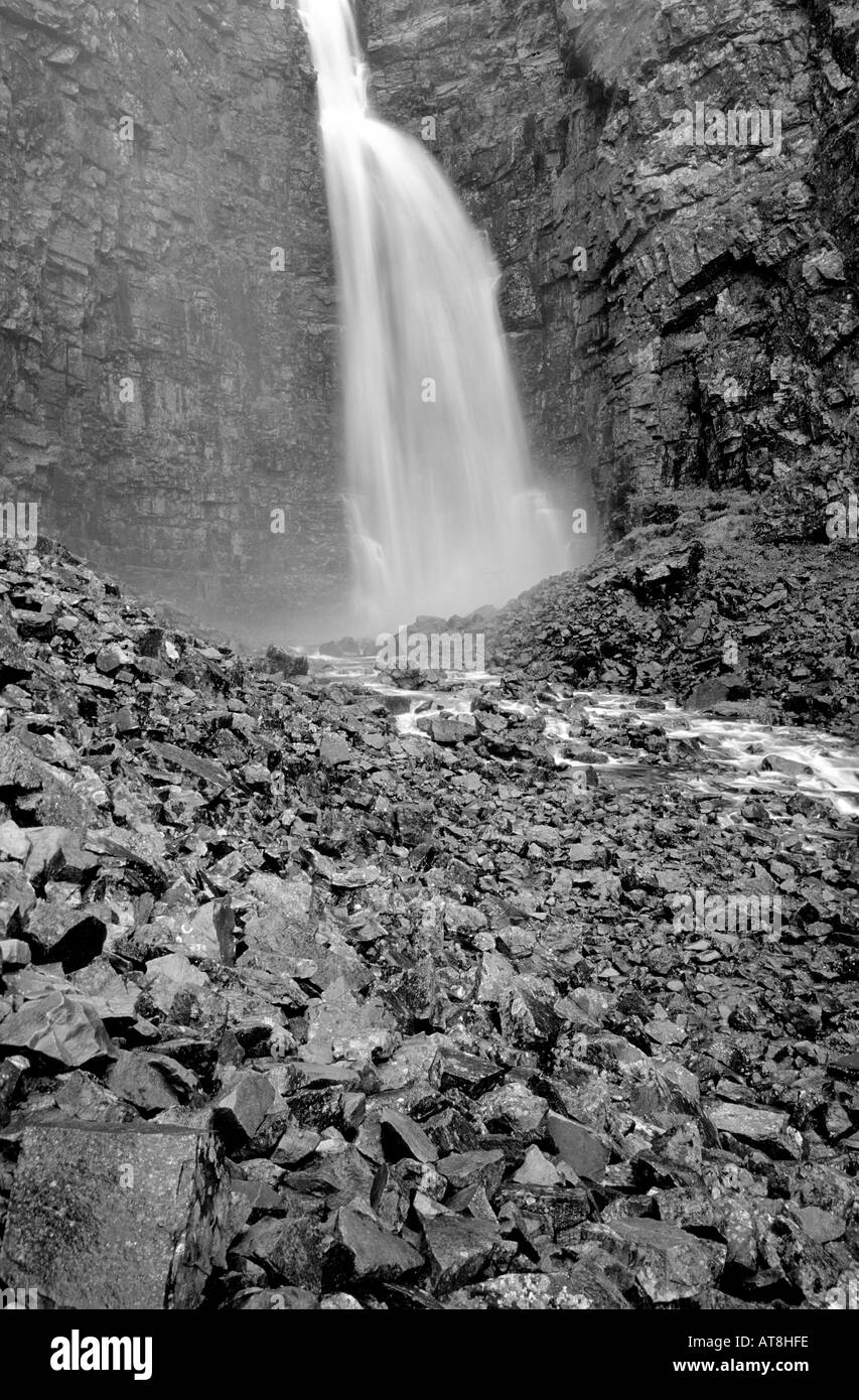 Njupeskär waterfall is Swedens highest waterfall . Dalarna , Sweden Stock Photo