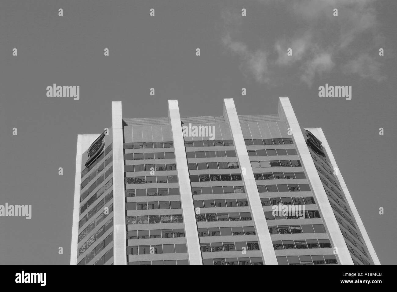 Skyscraper in centre calgary Black and White Stock Photos & Images - Alamy
