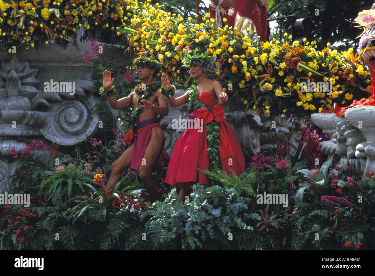 Hula at the Aloha Week Parade Stock Photo Alamy