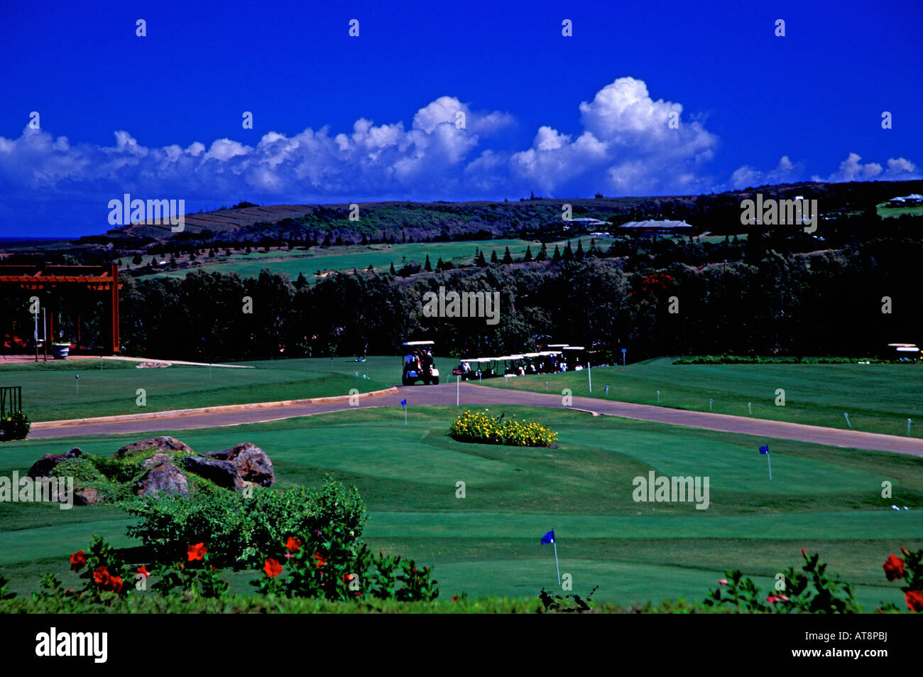 A golfer's paradise at the Kapulua Golf course on the island of Maui 