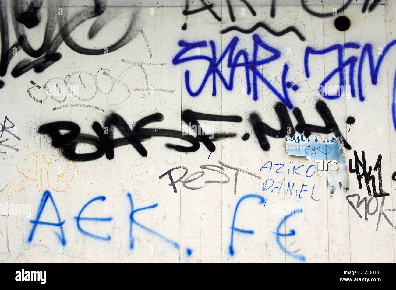 tagging graffiti tags wall germany crime damage ugly Stock Photo Alamy