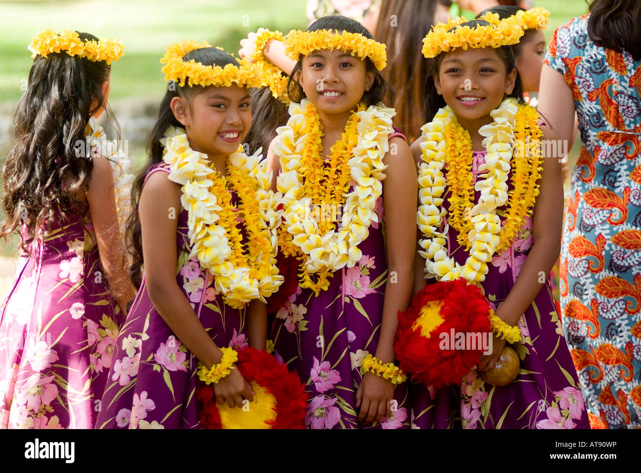 Lei day hawaii children hi-res stock photography and images - Alamy