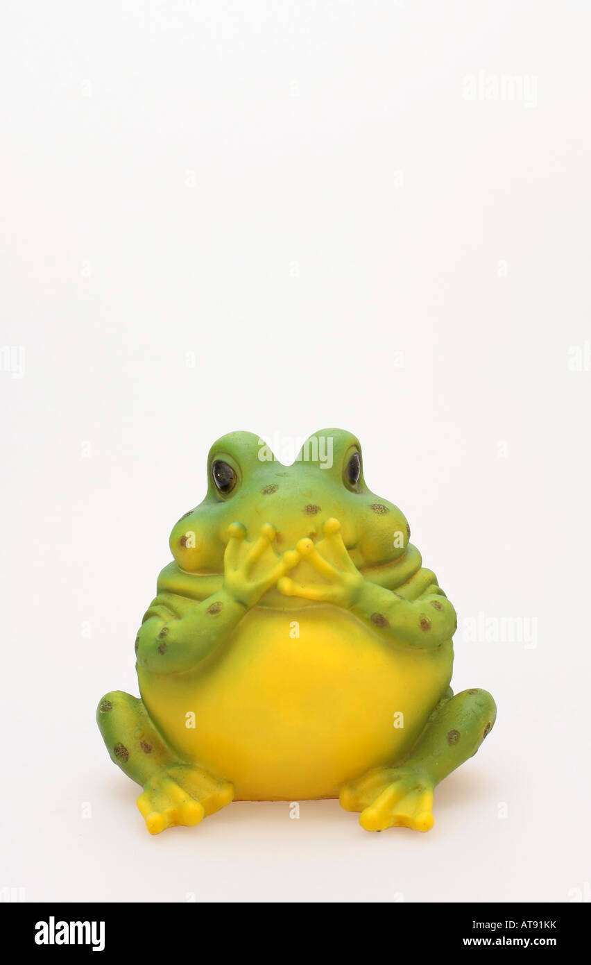 Cute ceramic frog Stock Photo