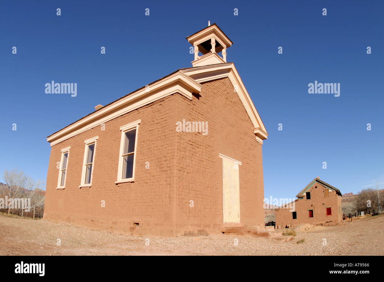 Abandoned church circ 1886 Grafton ghost town Rockville Washington County UT Stock Photo Alamy