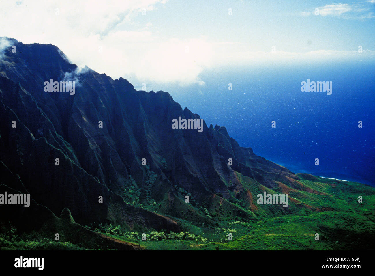 View of Kalalau valley from Kokee State Park overlook, Kauai Stock Photo Alamy