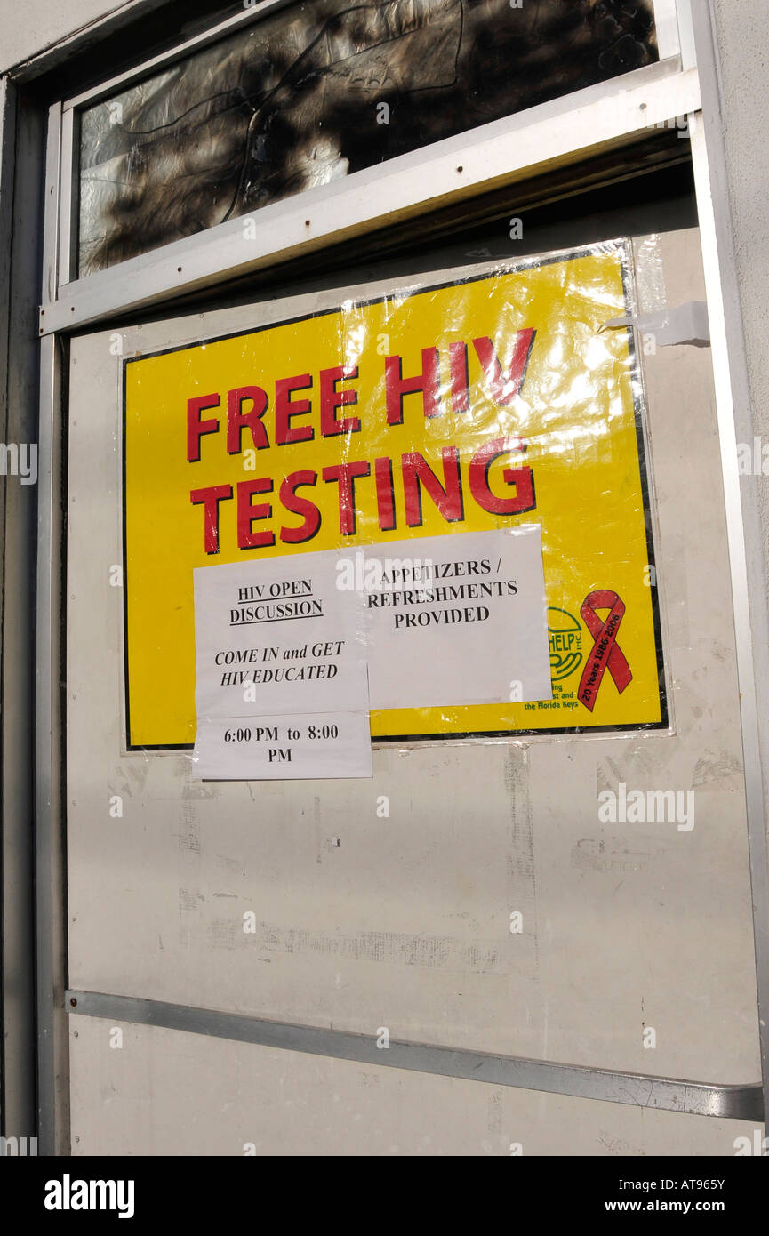 Key West Florida HIV testing clinic free Stock Photo Alamy