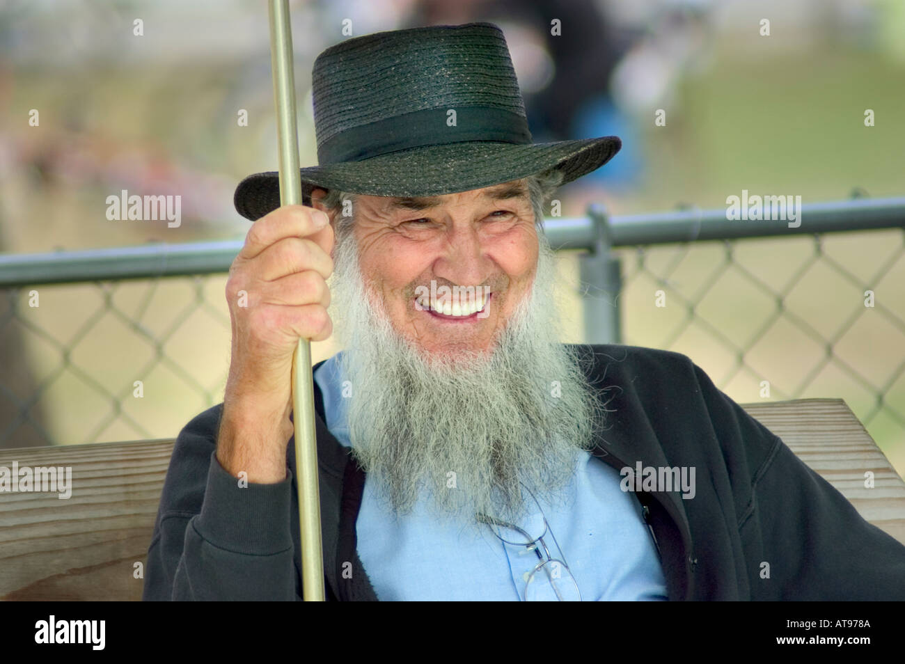 Amish activities at their winter quarters at Pinecraft Village Sarasota Florida Stock Photo