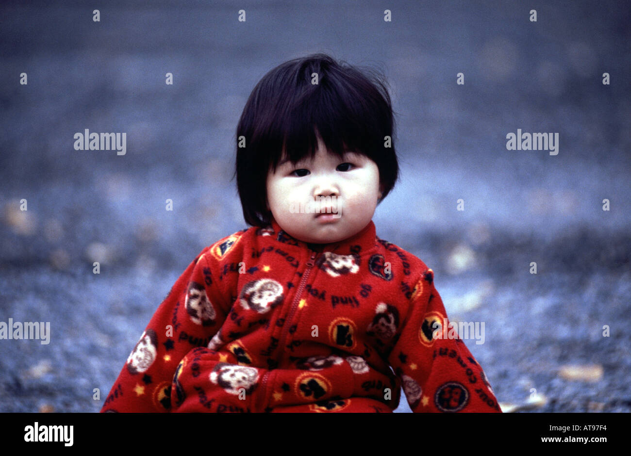 Young Japanese Child In Kyoto Stock Photo