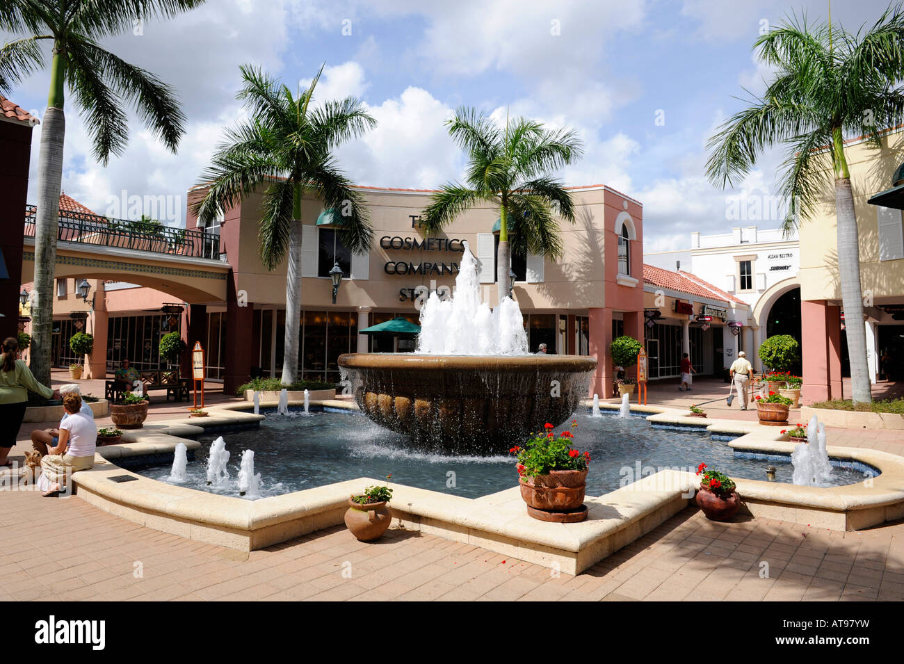 Miromar Outlets shopping Mall Naples Florida outside shopping district Stock Photo - Alamy