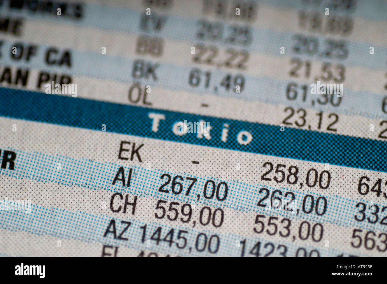 exchange international, Tokio Stock Photo