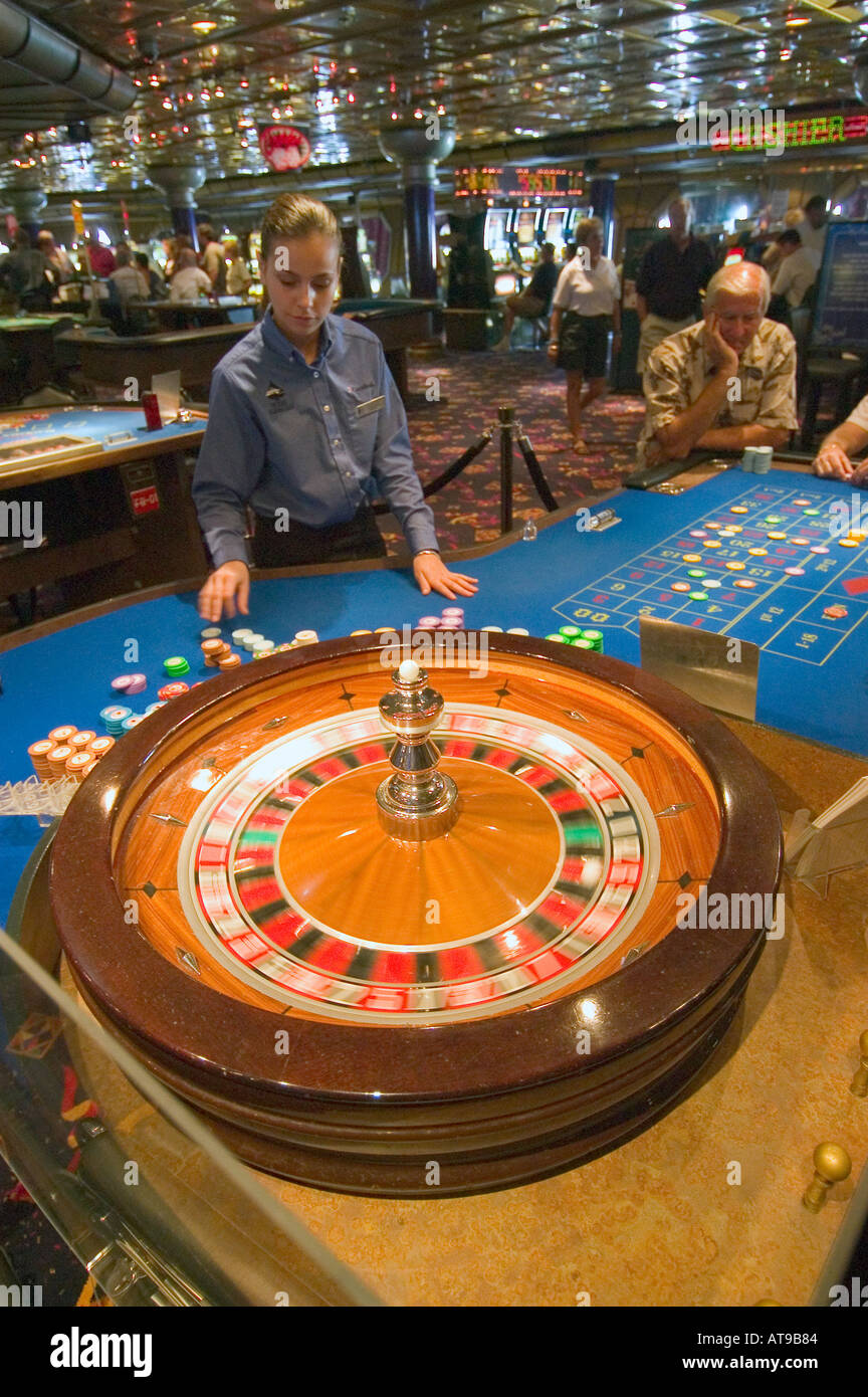 Family activities aboard the Carnival Cruise Ship Fantasy from Port Canaveral Florida to the Bahama Islands Stock Photo