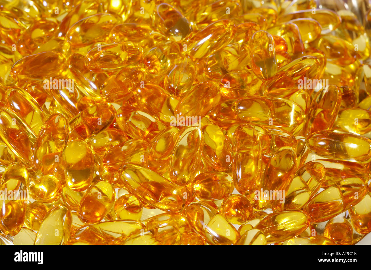 Fish Oil Capsules Stock Photo