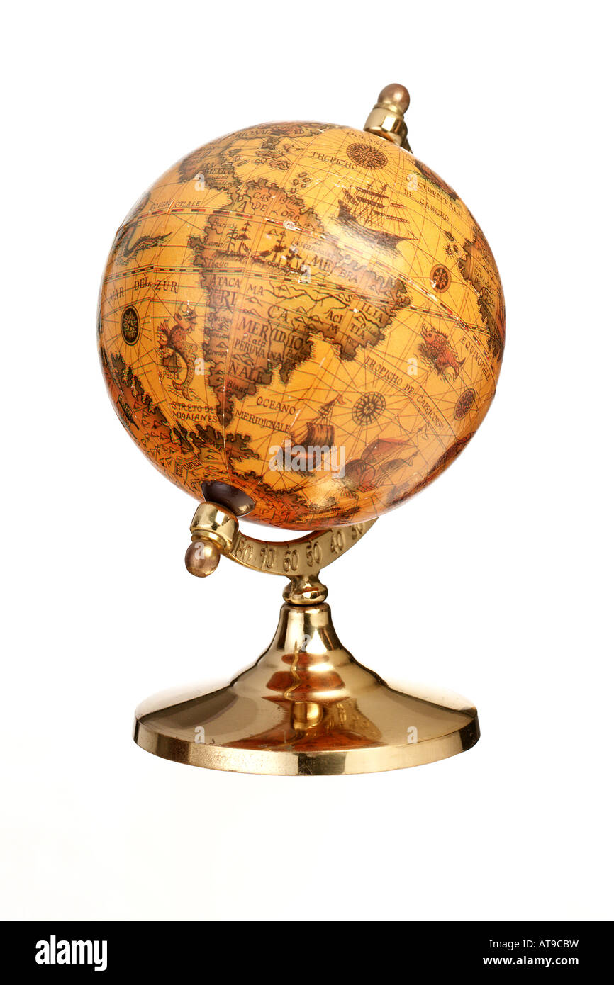 globe atlas on a white background Stock Photo