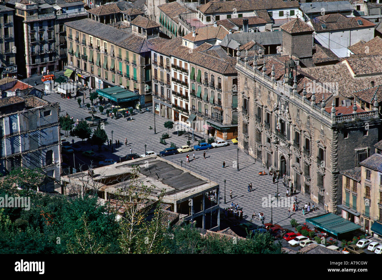 Arial view of Granada Spain as seen from the Alhambra Stock Photo