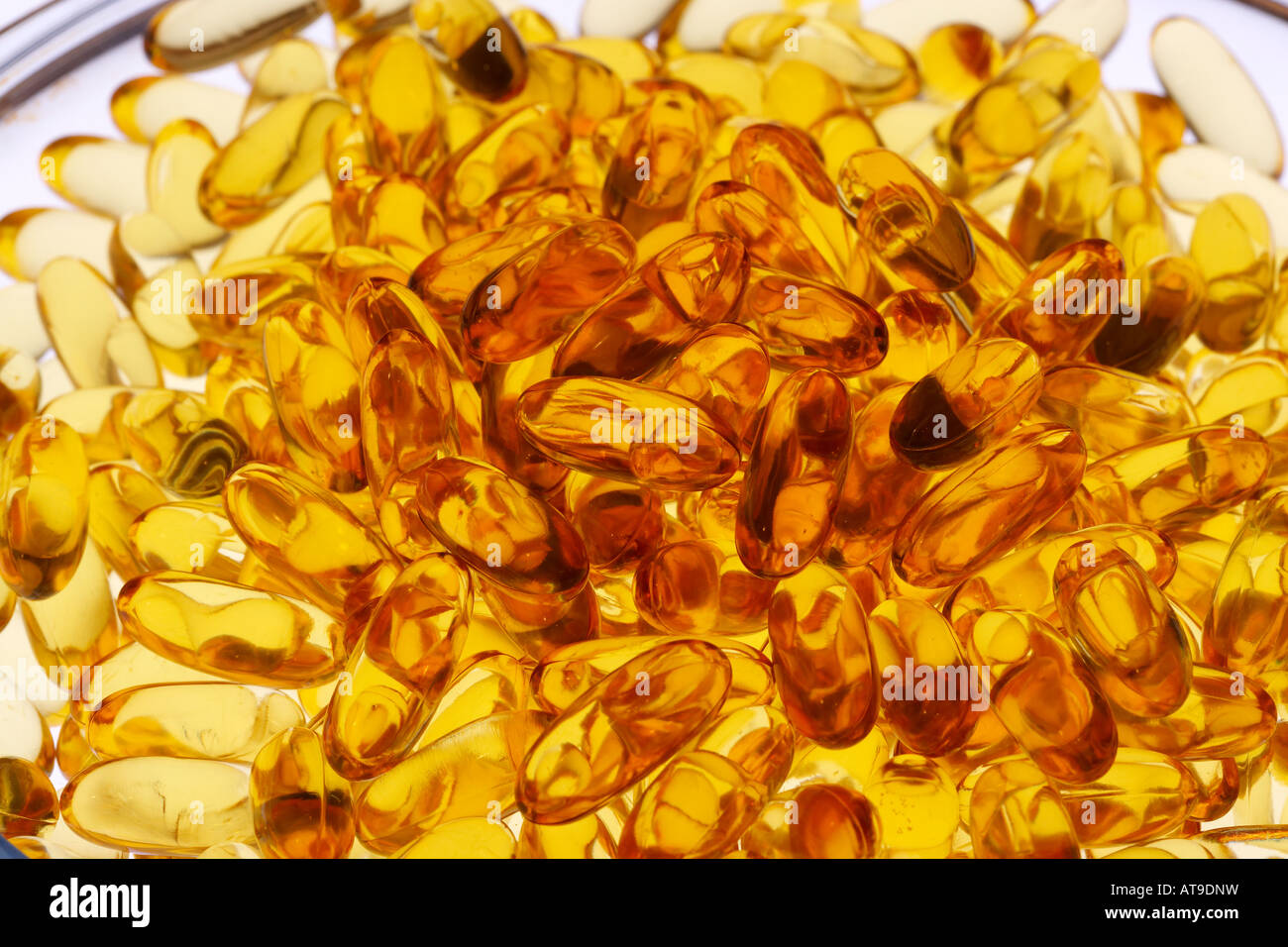 Fish Oil Capsules Stock Photo Alamy