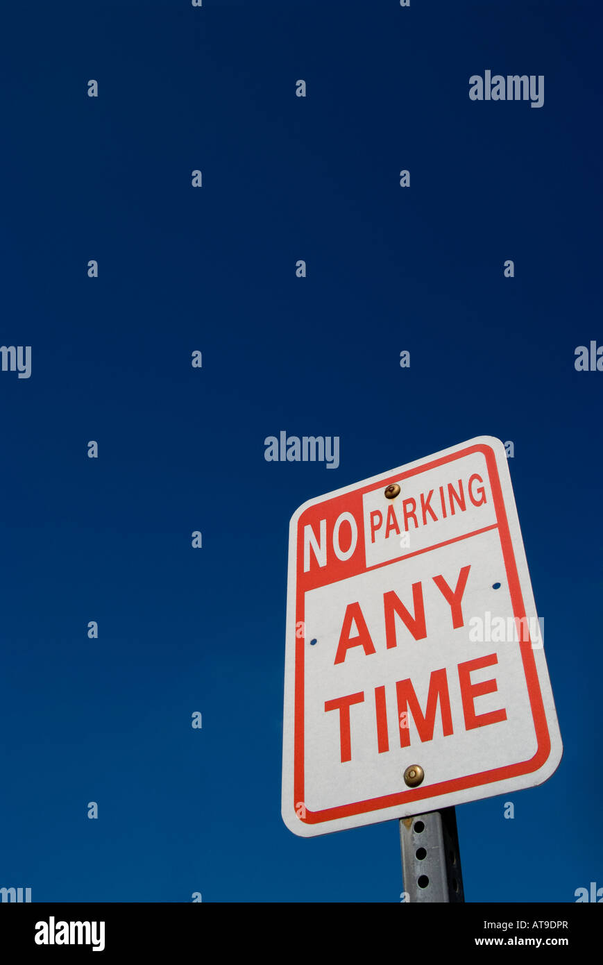 no-parking-any-time-road-sign-stock-photo-alamy