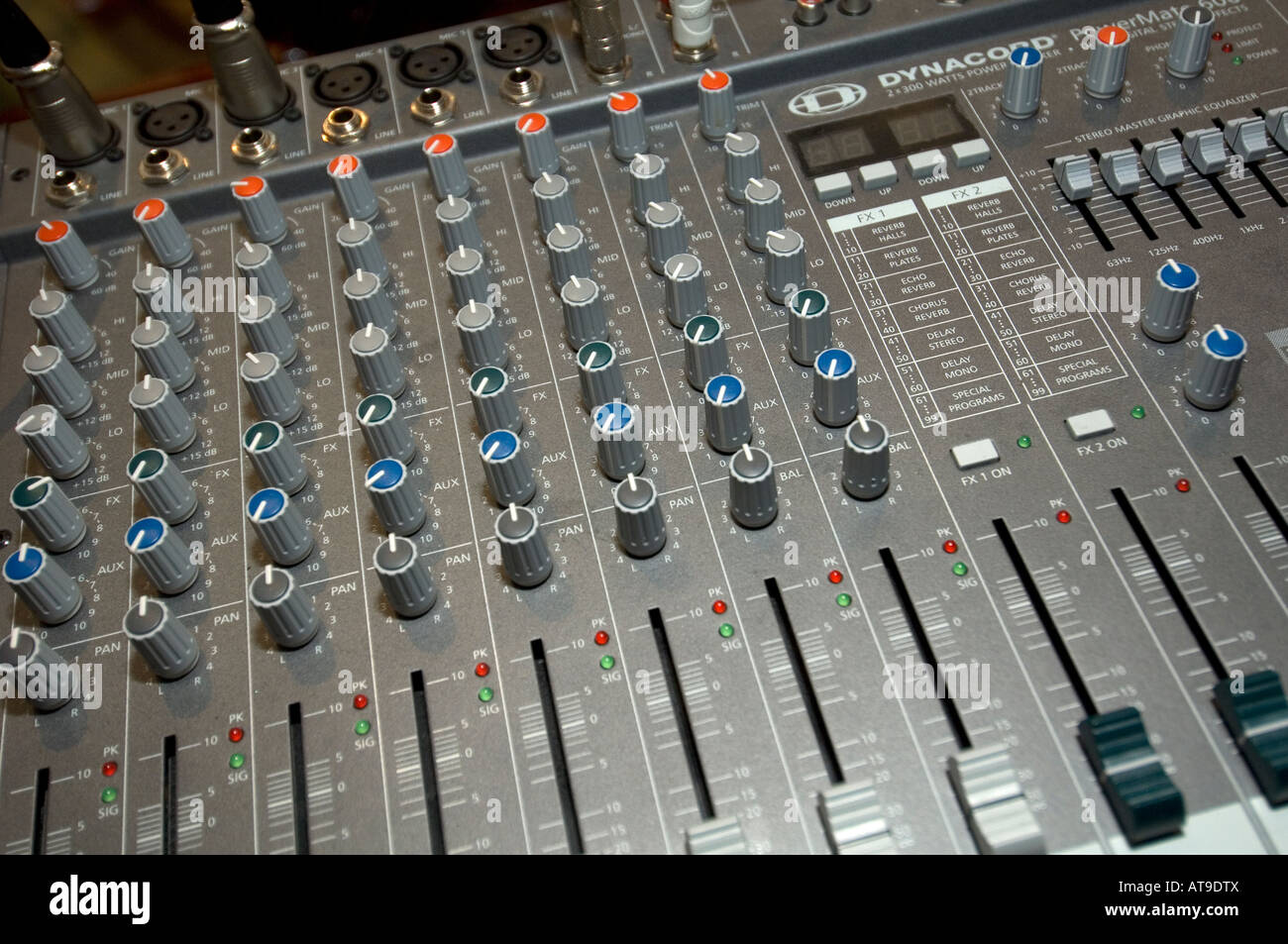 sound mixing desk console Stock Photo Alamy