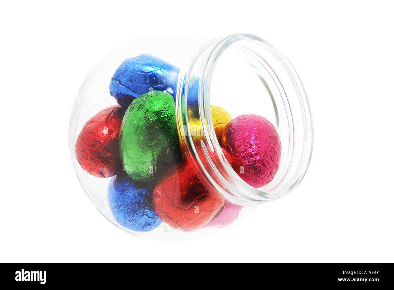 Chocolate Easter Eggs in Glass Jar Stock Photo Alamy