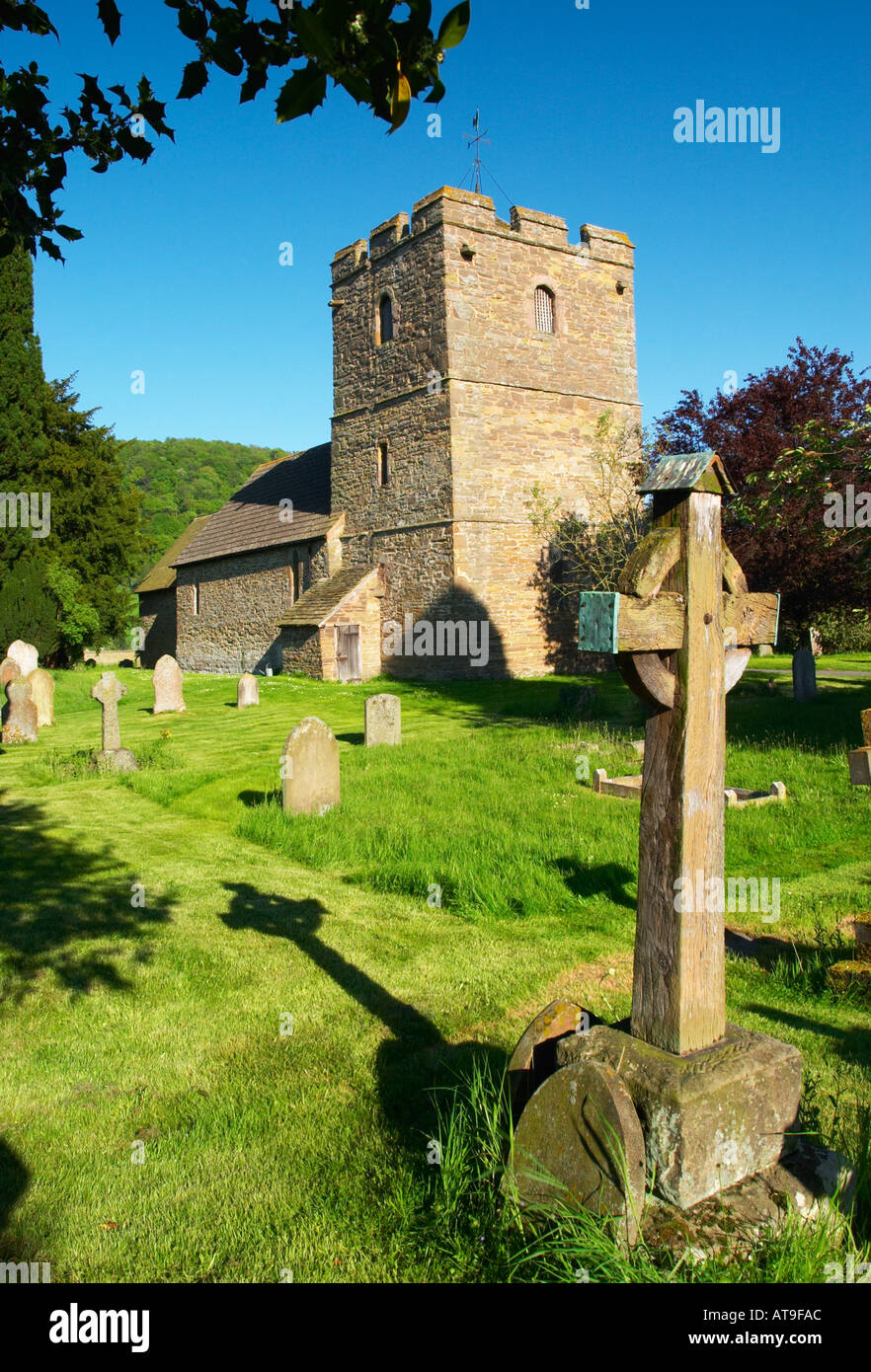 Stokesay Castle Church Shropshire England  Stock Photo