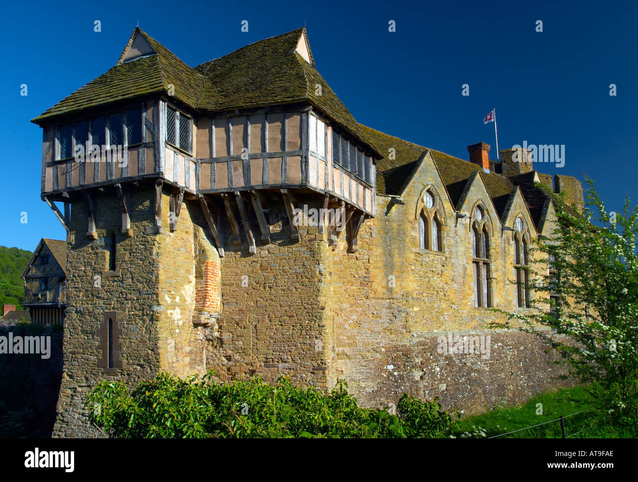 Stokesay Castle Shropshire England 13th century fortified manor house