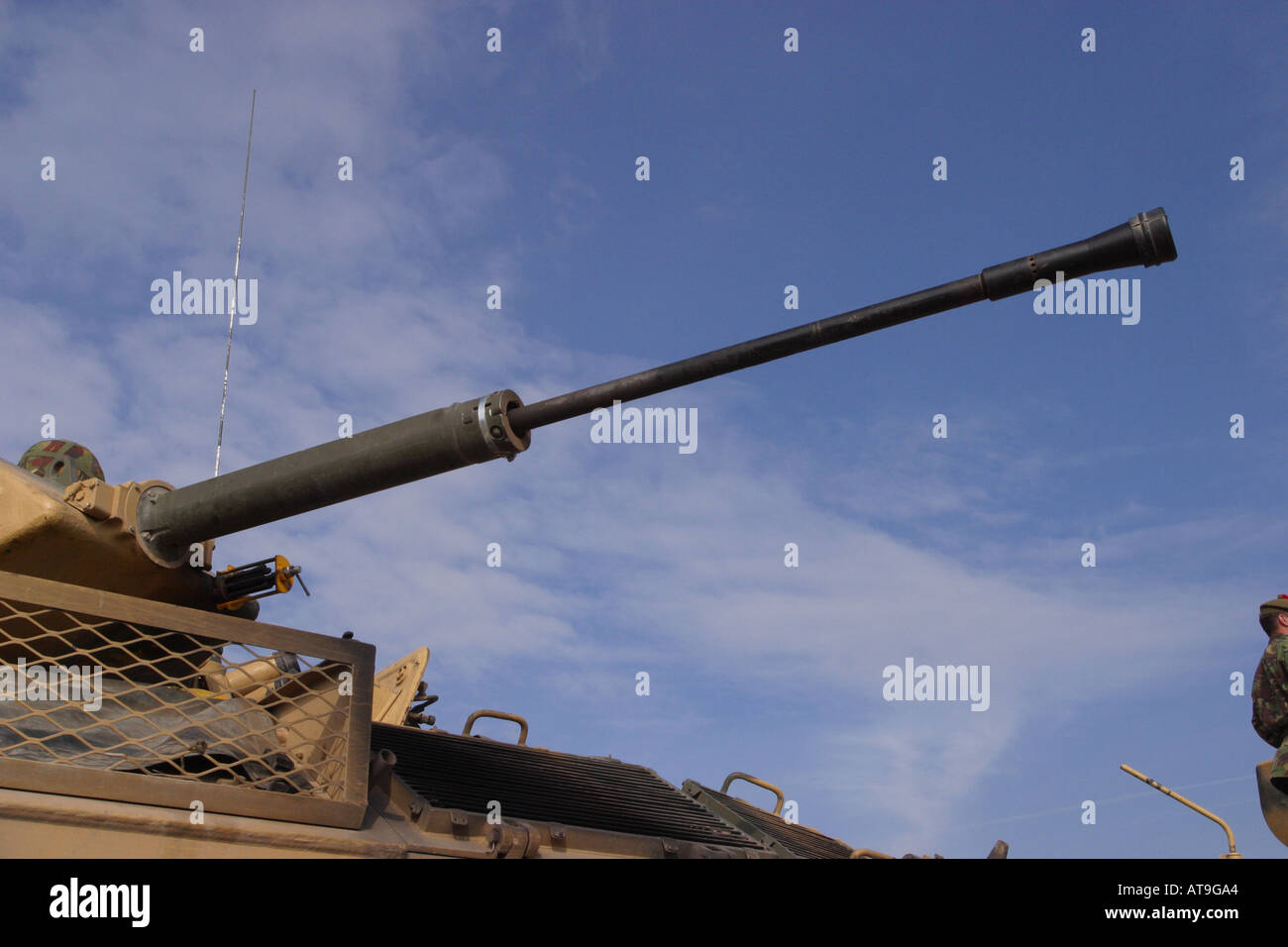 British Army Warrior armoured vehicle with 30mm Rarden Cannon gun Stock Photo