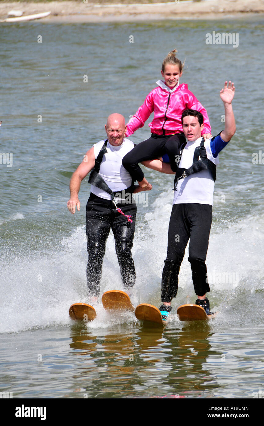 Water ski demonstration Naples Florida on Miromar Lake Stock Photo Alamy