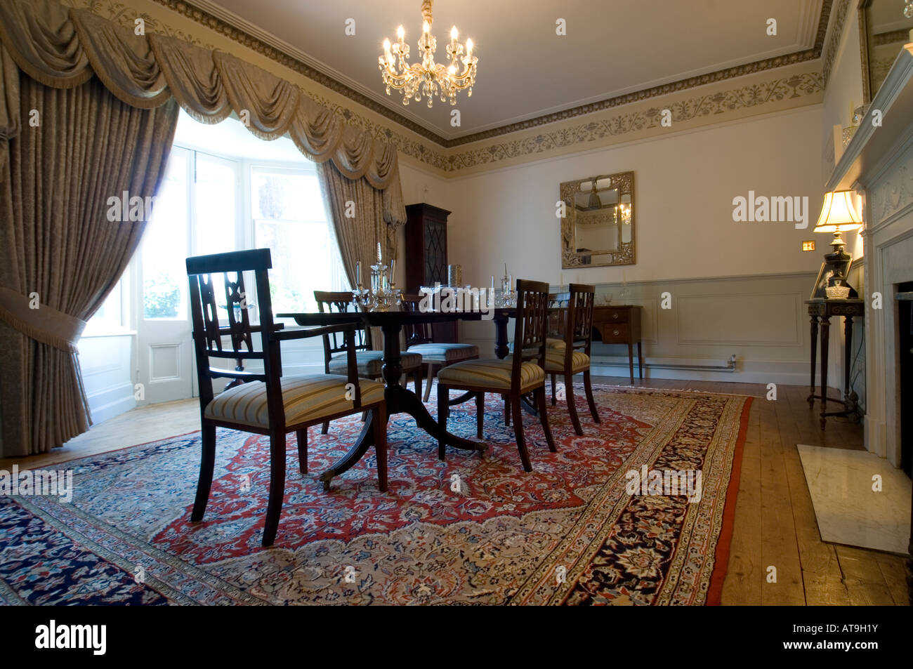 dining room in a Georgian House Stock Photo