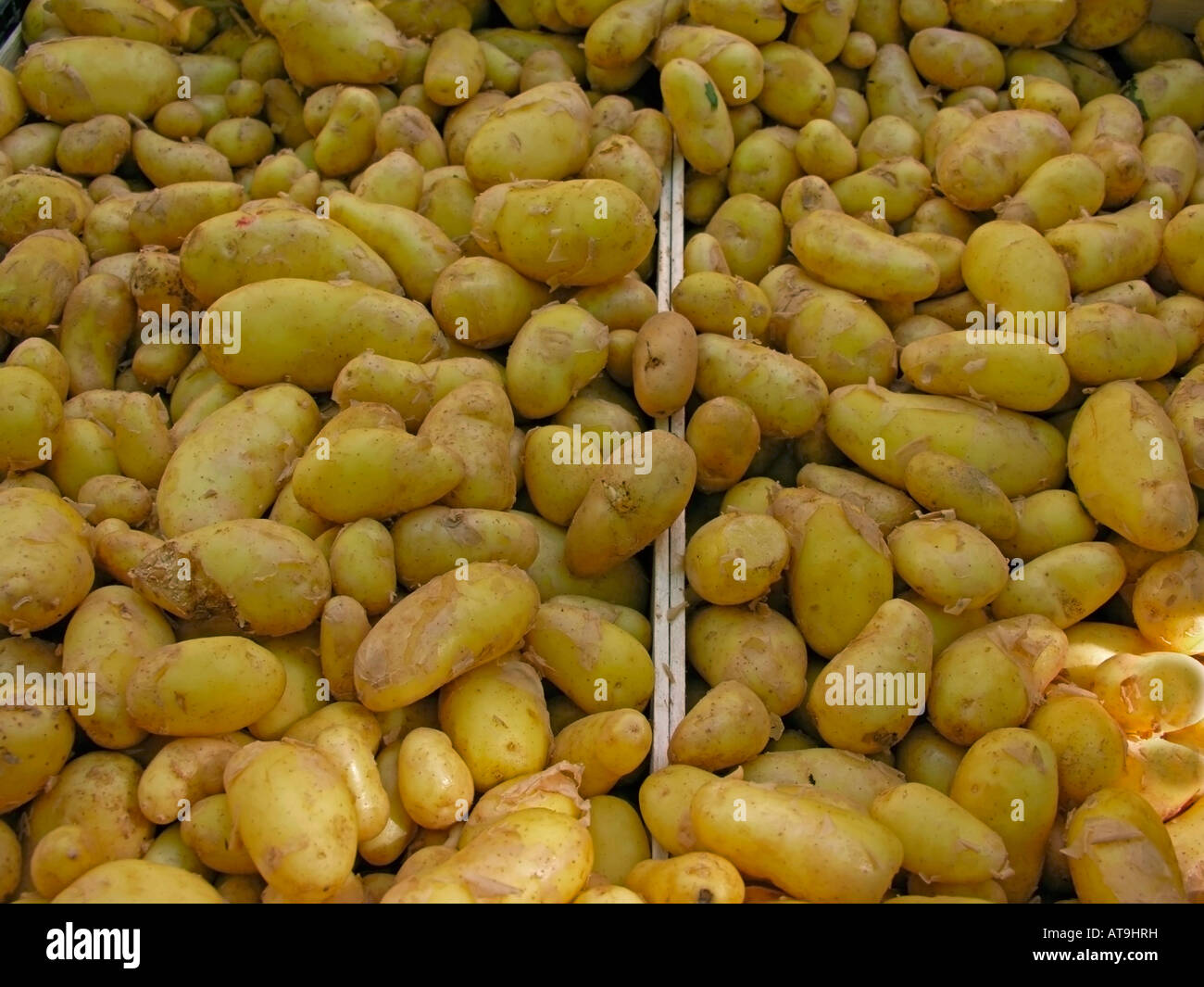 potatoes in a box for sale Stock Photo Alamy