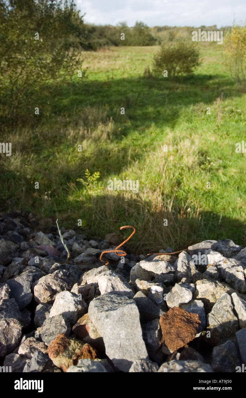 The remains of the Island Farm POW camp near Bridgend Stock Photo Alamy