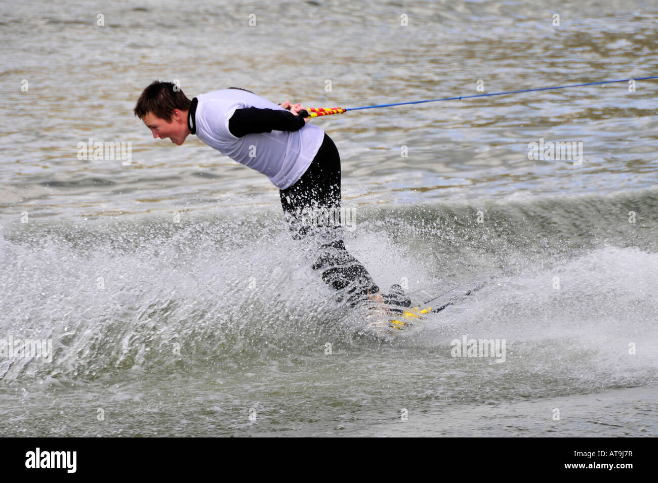 Water ski demonstration Naples Florida on Miromar Lake Stock Photo Alamy