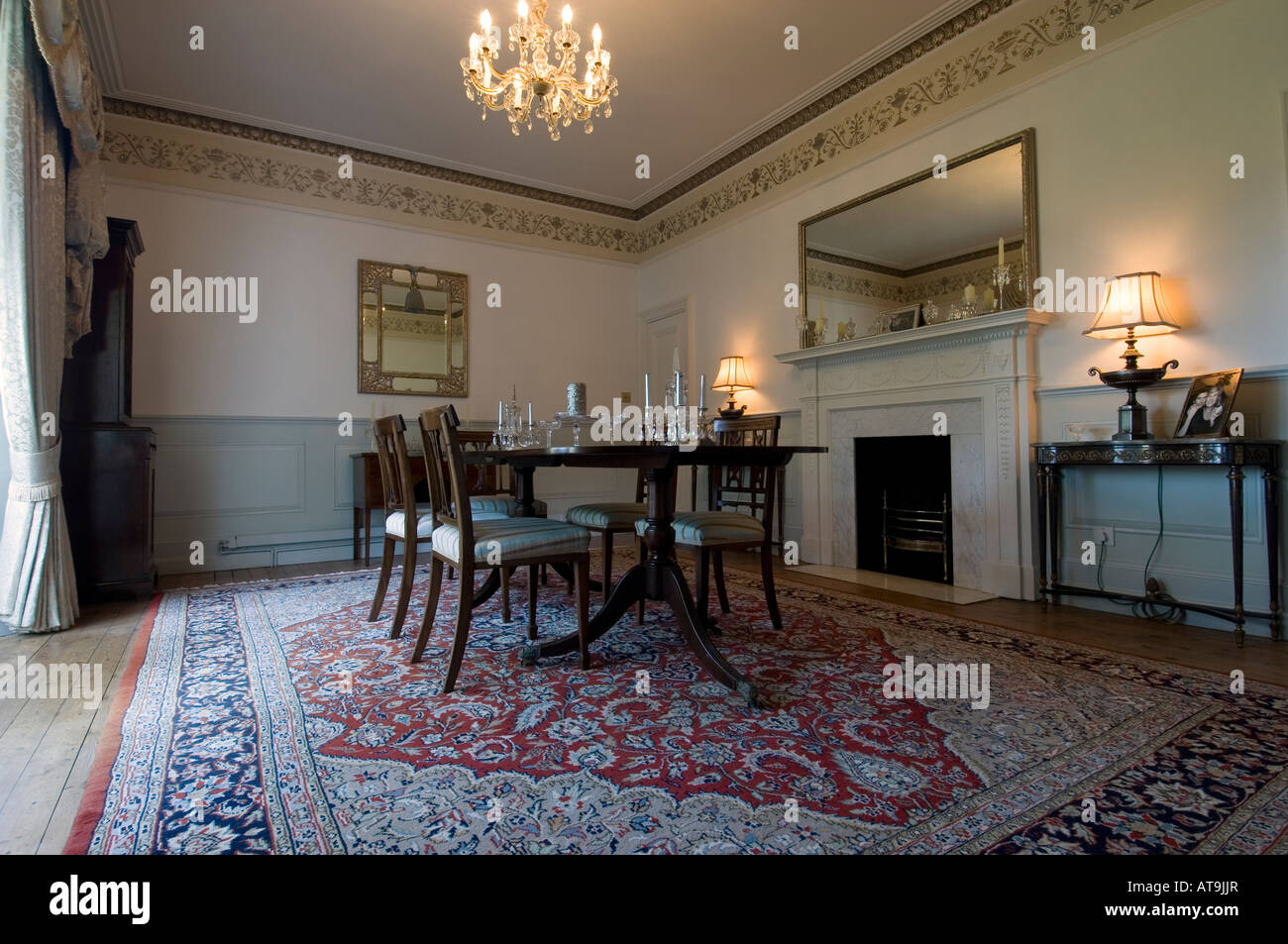 dining room in a Georgian House Stock Photo