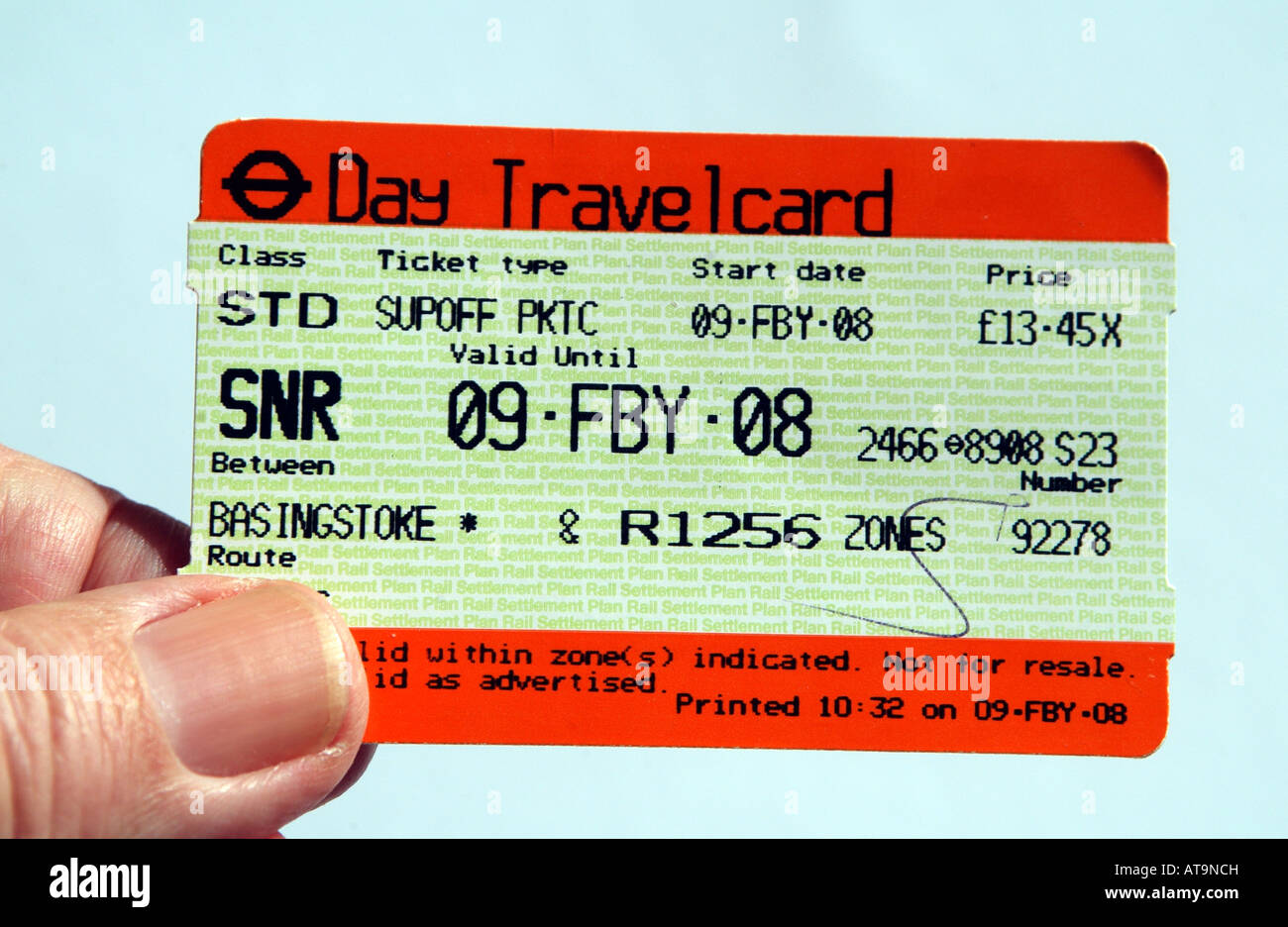 Railway Day Travelcard for Railway reduced cost travel Stock Photo Alamy