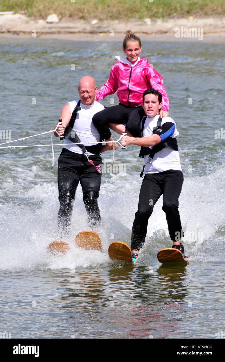 Water ski demonstration Naples Florida on Miromar Lake Stock Photo Alamy